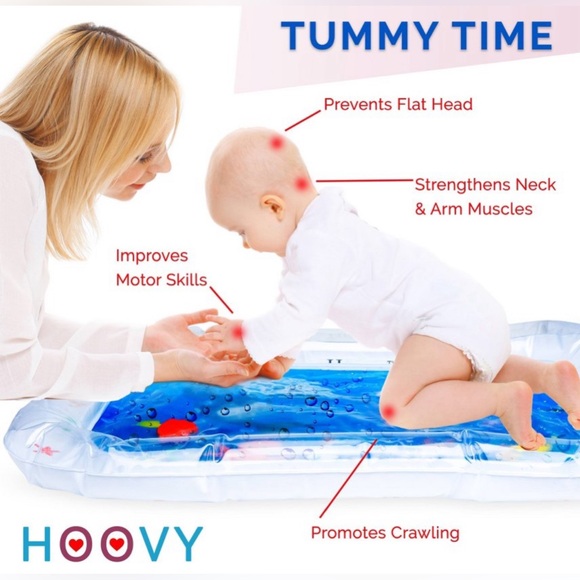 Hoovy Inflatable Tummy Time Water Play Mat Ocean Theme Toy for Baby 0-18 Months - Picture 5 of 11